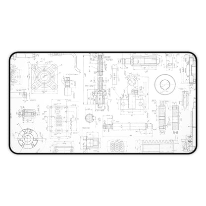 Engineering Blueprint Desk Mat
