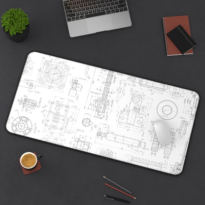 Engineering Blueprint Desk Mat