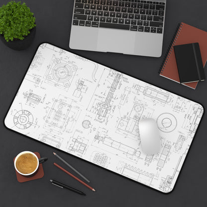 Engineering Blueprint Desk Mat